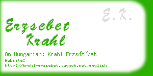 erzsebet krahl business card